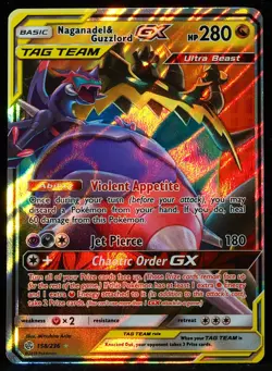 Naganadel & Guzzlord GX Tag Team #158 NM-M Pokemon Card - Image 4