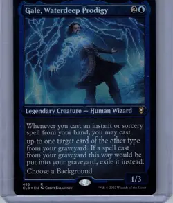 Gale, Waterdeep Prodigy (Foil Etched) 485 Battle for Baldur's Gate MTG LP - Image 1