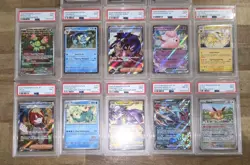 Graded Pokemon Cards TCG (13 Card Lot) 12 @ 9 Mint & 1 @ 8 Mint Various Years - Image 2