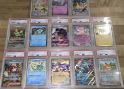 Graded Pokemon Cards TCG (13 Card Lot) 12 @ 9 Mint & 1 @ 8 Mint Various Years - Image 3
