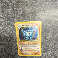 Pokemon Machamp Deck Excl Holo Rare 1st Edition 8/102. damaged read description - Image 1