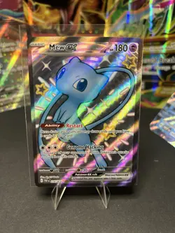 2024 POKEMON SV PALDEAN FATES - PAF EN #216/091 MEW EX SHINY ULTRA RARE - Image 1