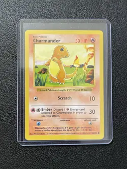 Charmander 46/102 Shadowless Base Vintage 1999 Pokemon TCG Card NM+ - Image 1