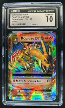 2016 Pokemon XY Evolutions Mega Charizard Holo #13/108 CGC 10 - Image 1