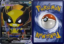 Marvel Wolverine Pikachu V Cosplay Pokemon TCG YWGS Custom Fan Art Holo Card - Image 2