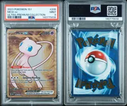 2023 POKEMON 151 ULTRA-PREMIUM COLLECTION 205 MEW EX (METAL CARD) PSA 9 MINT - Image 3