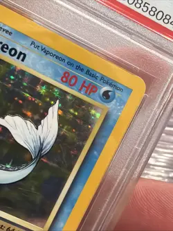 1999 Pokemon Jungle Vaporeon Holo #12 - PSA 6 Excellent/Mint - Image 5