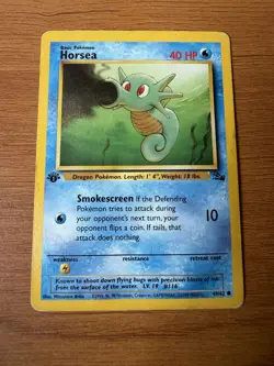 Pokemon TCG Horsea Fossil 49/62 Regular 1st Edition Common - Image 1