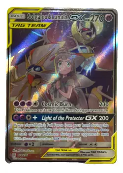 Pokemon Solgaleo & Lunala GX (Full Art) 216/236 Sm-Cosmic Eclipse Holo - Image 2