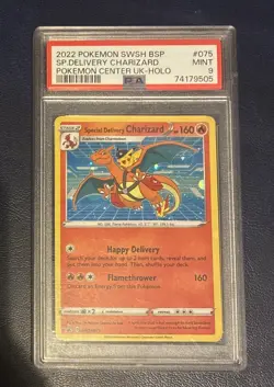 2022 Pokemon SWSH Special Delivery Charizard Pokemon Center UK-Holo PSA 9 - Image 1