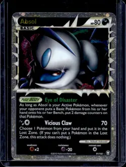 2010 Pokemon HeartGold & SoulSilver Triumphant Absol #91/102 - Image 1