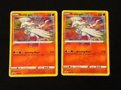 x2 Pokemon TCG Reshiram 017/072 Amazing Rare Shining Fates NM - Image 1