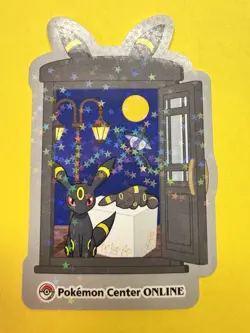 2023 Pokemon Center Online Umbreon HOLO Japanese Prize Award Sticker NM - Image 2