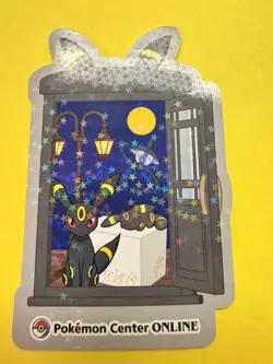 2023 Pokemon Center Online Umbreon HOLO Japanese Prize Award Sticker NM - Image 3