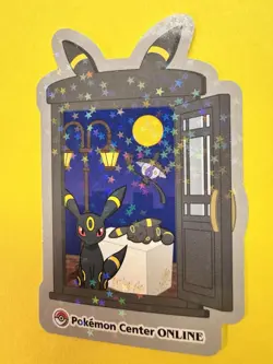 2023 Pokemon Center Online Umbreon HOLO Japanese Prize Award Sticker NM - Image 5