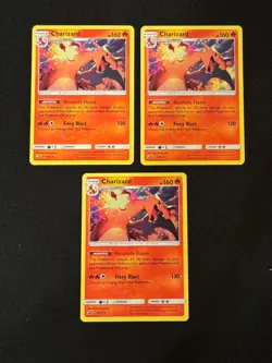 x3 Pokemon TCG Charizard 3/70 Non-Holo Rare Dragon Majesty NM - Image 1