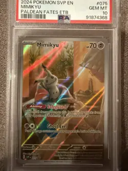 PSA 10 2024 Pokemon Mimikyu Paldean Fates ETB Black Star Promo SVP EN 075 - Image 1