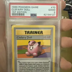 1999 Pokemon Game Clefairy Doll 1st Edition #70 PSA 2 - Image 2