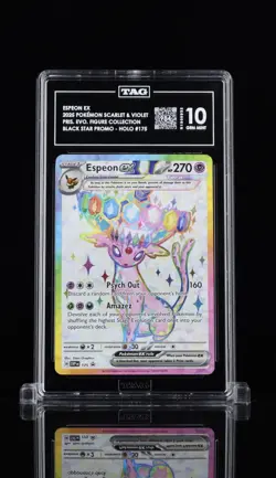 Rank 2! 2025 Pokemon Prismatic Evolutions Black Star Promo #175 Espeon EX TAG 10 - Image 1