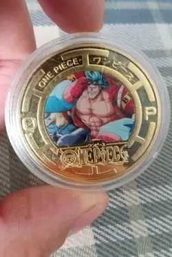 RARE One Piece Anime Franky Gold Plate Berry Coin In Case USA SELLER - Image 1