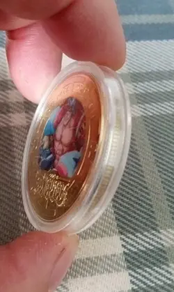 RARE One Piece Anime Franky Gold Plate Berry Coin In Case USA SELLER - Image 2