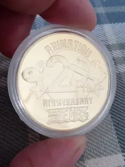RARE One Piece Anime Franky Gold Plate Berry Coin In Case USA SELLER - Image 3
