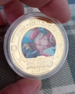 RARE One Piece Anime Franky Gold Plate Berry Coin In Case USA SELLER - Image 4