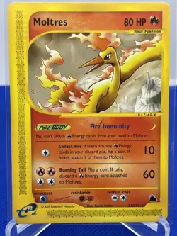 Moltres 21/144 Skyridge Regular Non-holo Ereader Rare MP TCG WOTC Pokemon Cards - Image 1