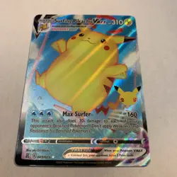 Surfing Pikachu VMAX 009/025 NM Celebrations Ultra Rare Holo Pokemon TCG Card - Image 1