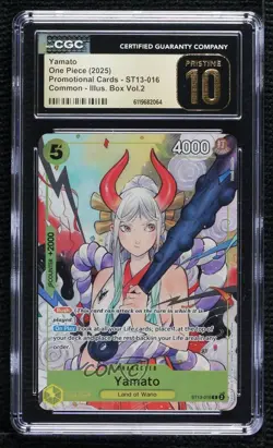 2022 One Piece Card Game: Promos English Yamato #ST13-016 CGC 10 Pristine - Image 1