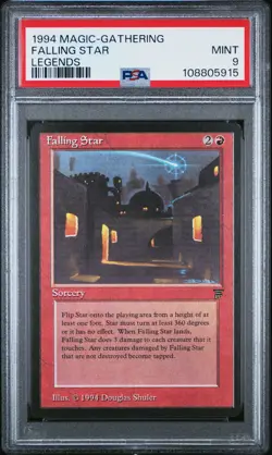 FALLING STAR Legends Rare Reserved List PSA 9 Vintage MTG [Nostalgium] - Image 1