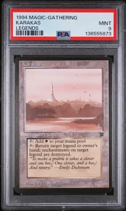 KARAKAS Legends PSA 9 Vintage MTG [Nostalgium] - Image 1
