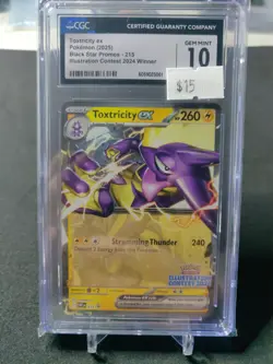 Pokemon Toxtricity ex 215 (Illustration Contest 2024) Promo Card CGC 10 Gem Mint - Image 1