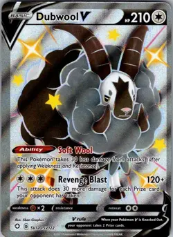 Pokemon Dubwool V SHFSV SV120/SV122 NM - Image 1