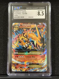 2014 Pokemon XY Flashfire M Charizard EX 13/106 CGC 8.5 - Image 1