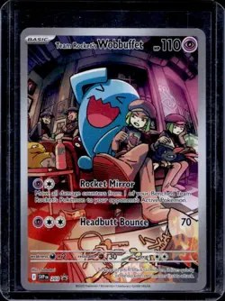 2023-25 Pokemon SV Black Star Promos SVP EN Team Rocket's Wobbuffet #203 - Image 1