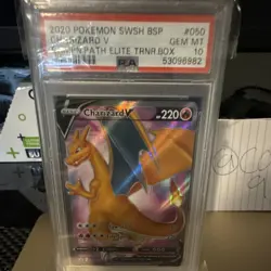 Pokemon Charizard V SWSH050 Promo Holo PSA 10 Autographed Sword & Shield - Image 2