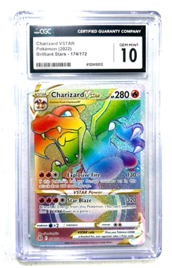 2022 POKEMON GEM MINT GRADE 10 # 174/172 CHARIZARD VSTAR AWESOME !!! - Image 1