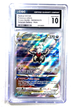 2023 POKEMON GEM MINT DARKRAI VSTAR # GG50/GG70 HOLO GRADE 10 AWESOME ! - Image 1