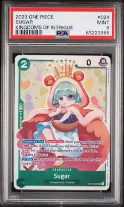 PSA 9 Sugar 024 Yu-gi-oh 2023 One Piece Op04-Kingdoms Of Intrigue - Image 1