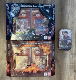 ONE PIECE Illustration Box Vol 5 & Vol 6 - OP-13 + Luffy Tin, ALL SEALED - Image 1