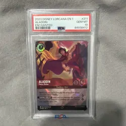 Disney Lorcana 💫 Aladdin Heroic Outlaw First Chapter #211 Enchanted PSA 10 - Image 1
