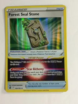 Pokemon Card Silver Tempest Forest Seal Stone 156/195 Near Mint - Image 1