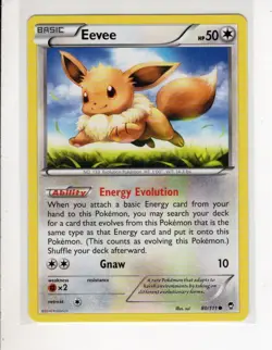 EEVEE FURIOUS FISTS SET POKEMON CARD 80/111 NM/M - Image 1