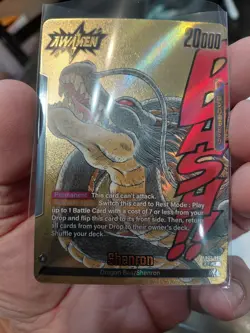Dragon Ball TCG Fusion World Manga SB02 Gold Shenron Leader Card - Image 1