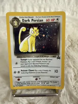Pokemon TCG Dark Persian Promo 1999-2000 #17 Rare Holo Card Black Promo Star NM - Image 2