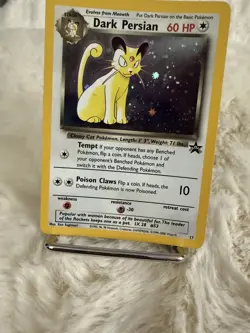 Pokemon TCG Dark Persian Promo 1999-2000 #17 Rare Holo Card Black Promo Star NM - Image 4