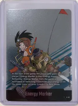 Son Goku E-45 Silver Energy Marker Dragon Ball Manga Booster Card Fusion World - Image 1