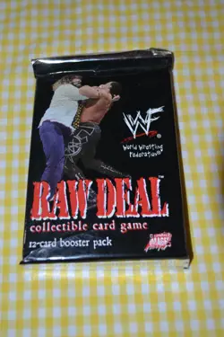 WWF Raw Deal Collectible Card Game 12- card booster pack sealed 2000 - Image 1