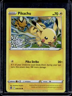 2022 Pokemon SWSH Silver Tempest Pikachu Promos Holo #049/195 - Image 1